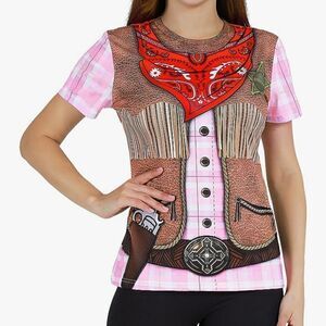 Funny World cowgirl graphic t-shirt, 3xl